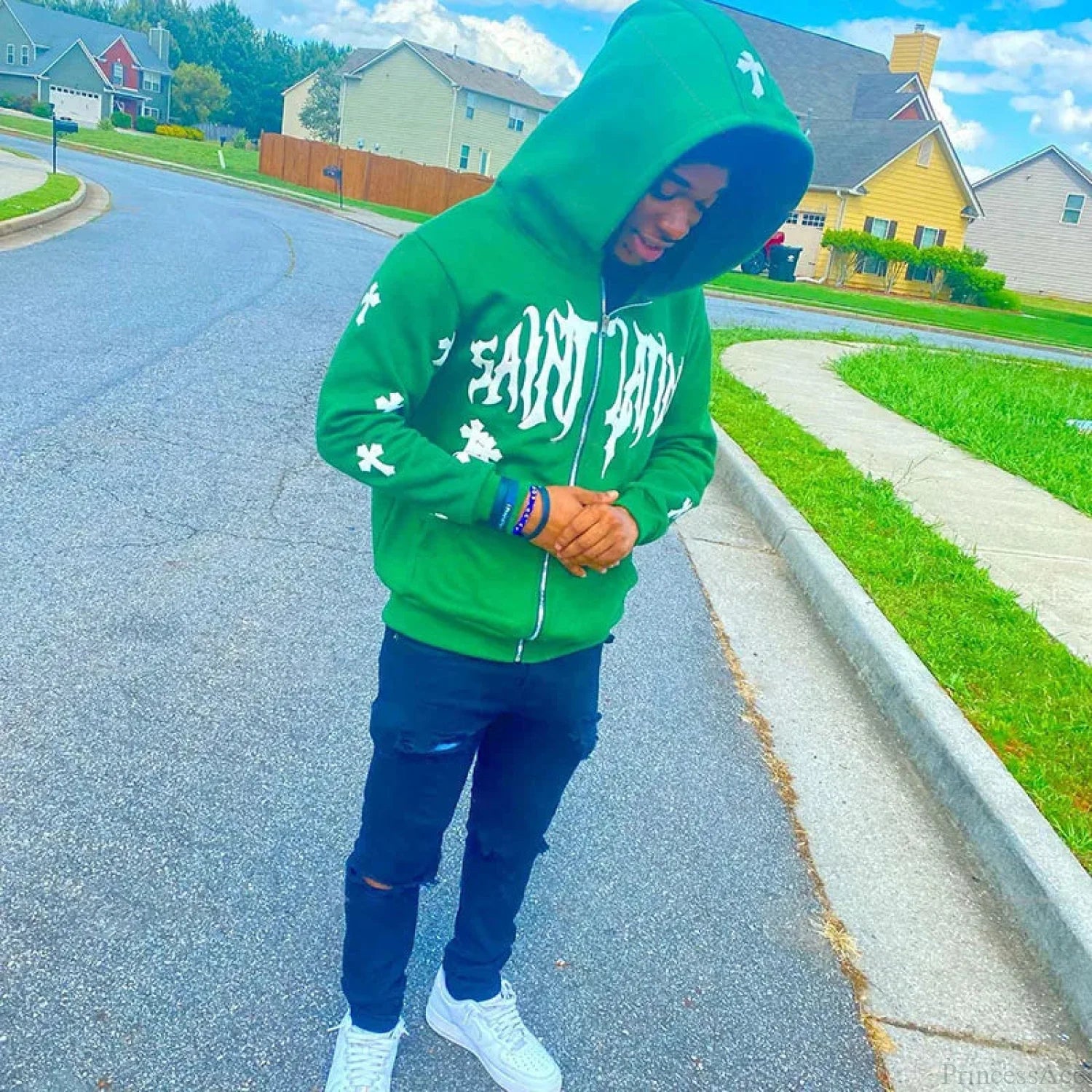 Dark Rhinestone Zip Jacket