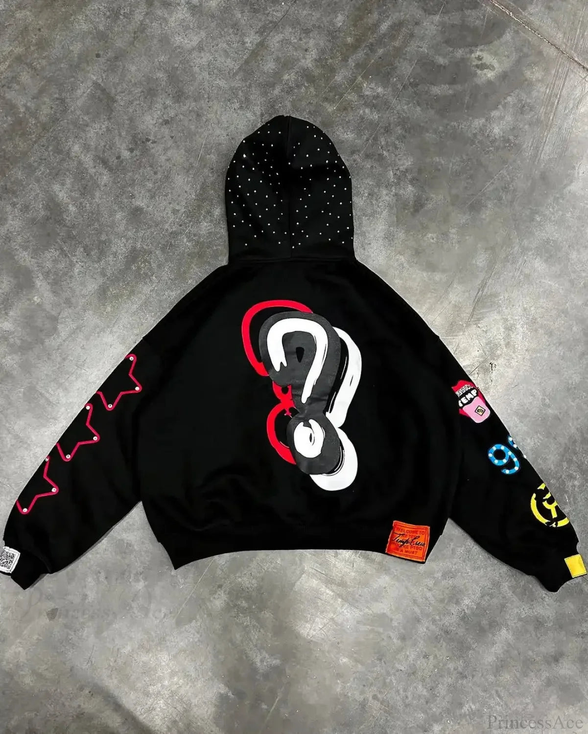 Dark Star Alphabet Zip Hoodie Dark Black / M