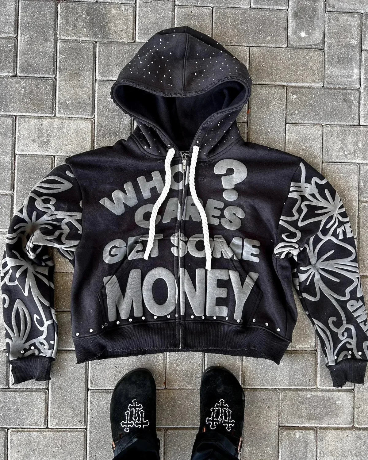 Dark Star Alphabet Zip Hoodie Black / M