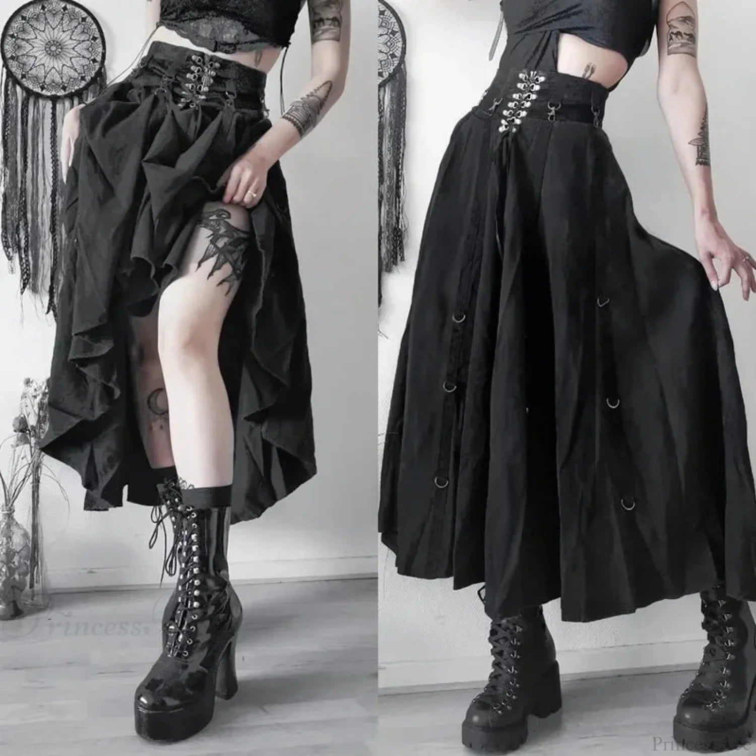 Dark Sway A-line Skirt black / XS