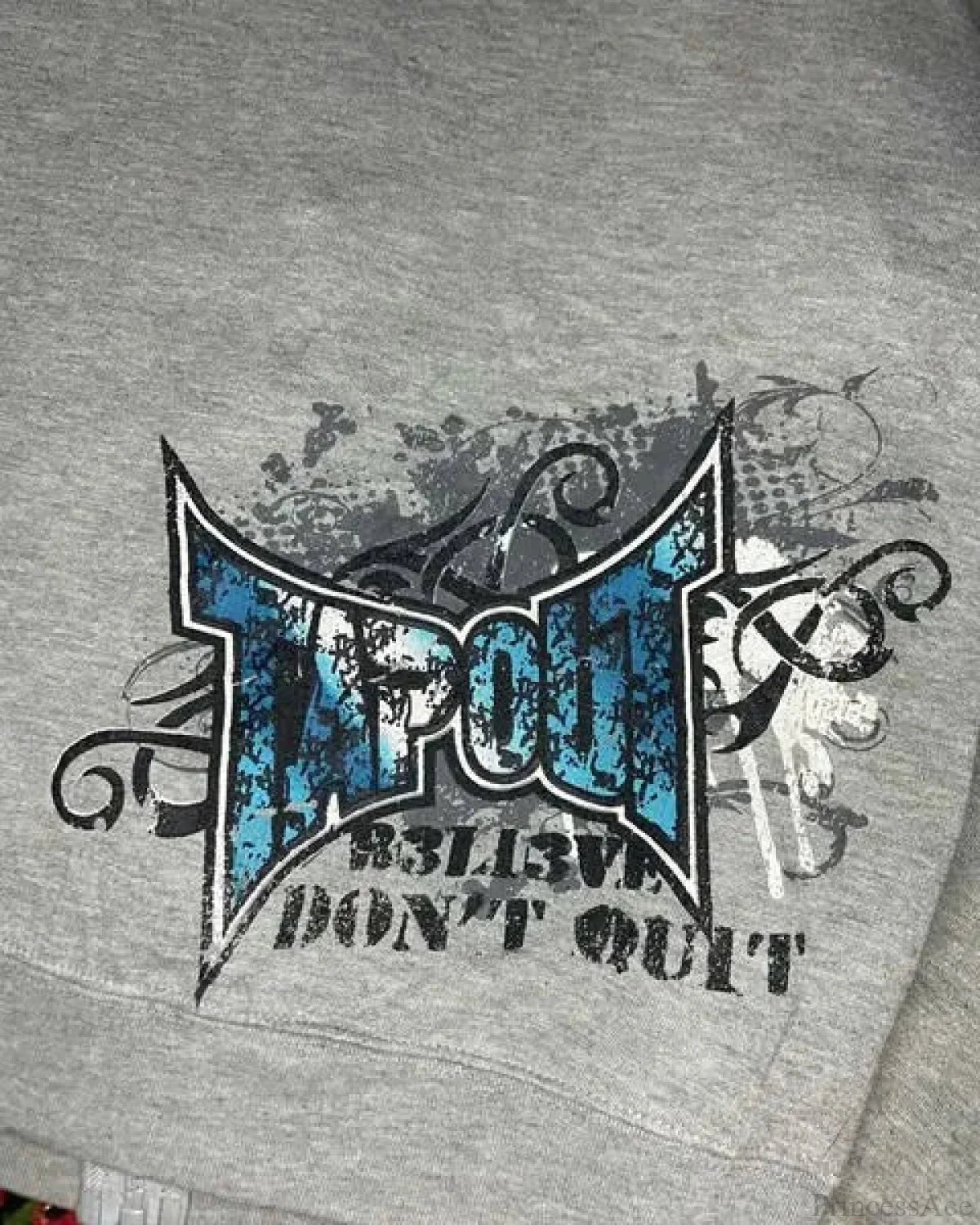 Dark Vintage Letter Zip Hoodie