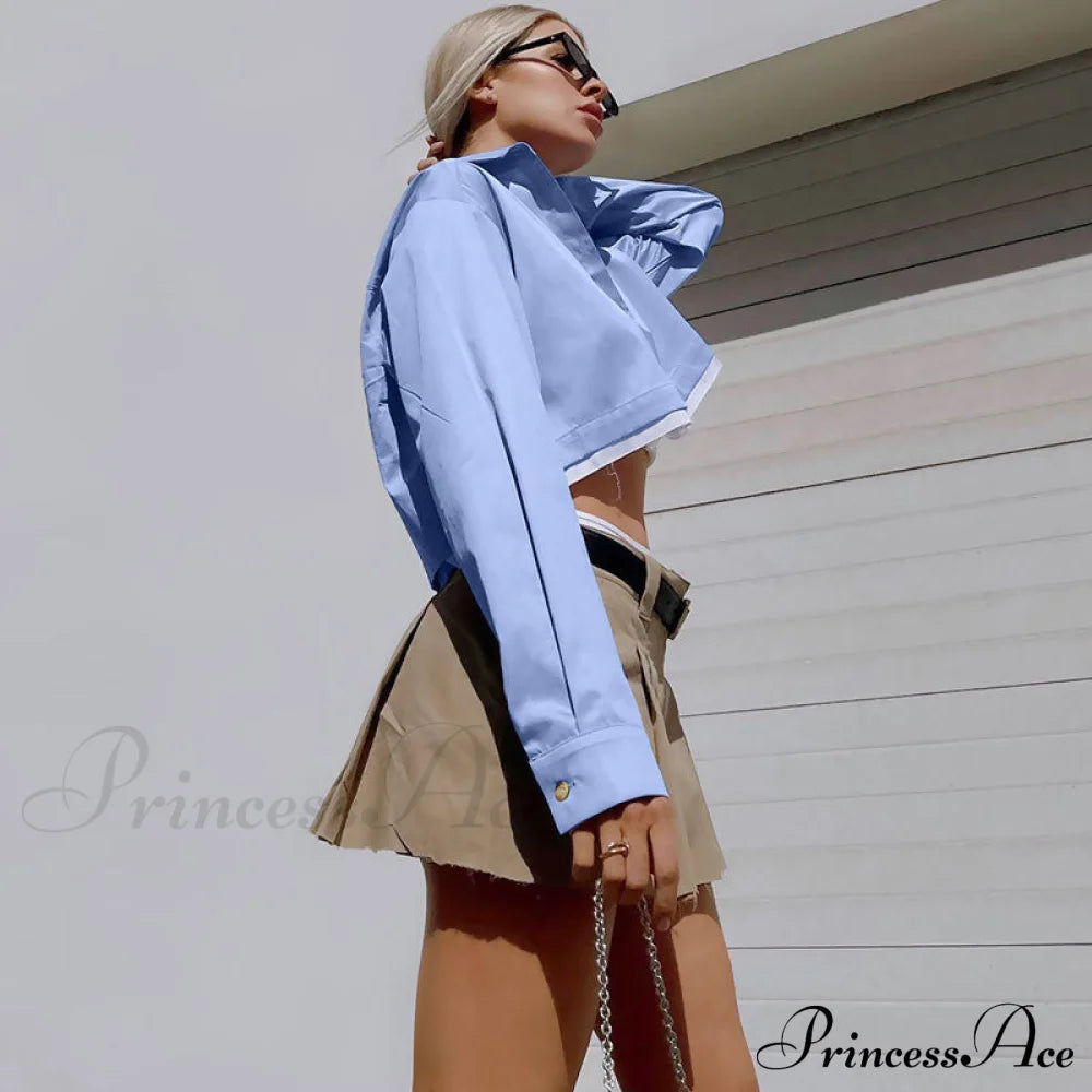 Dark Wash Graceful Y2K Boyfriend Jeans L / Blue Blouses