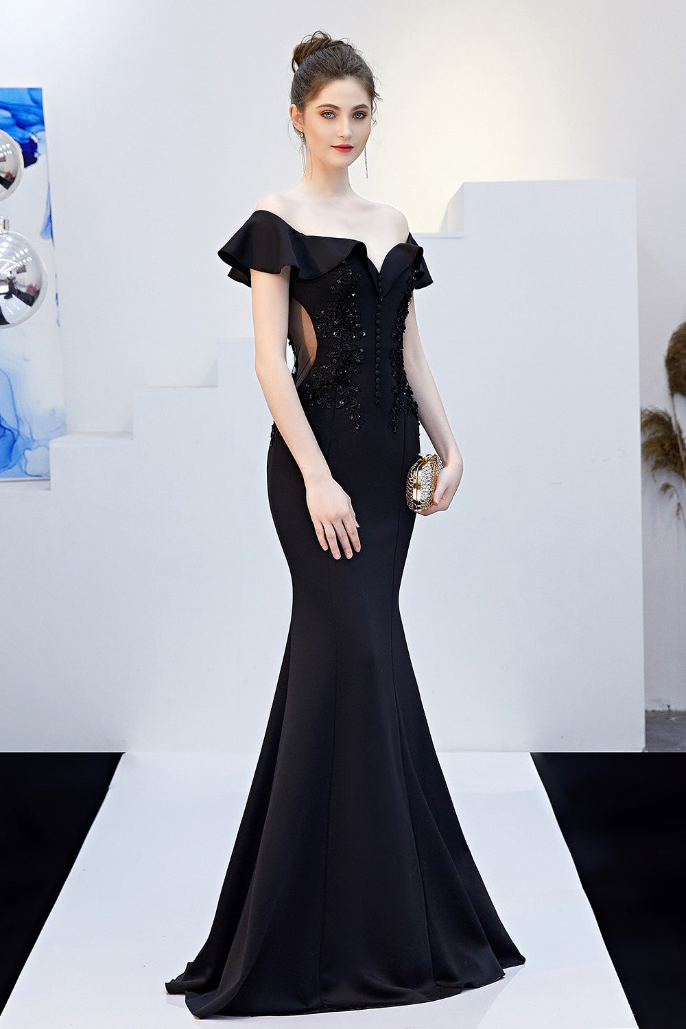 Elegant Off Shoulder Bodycon Formal Dress