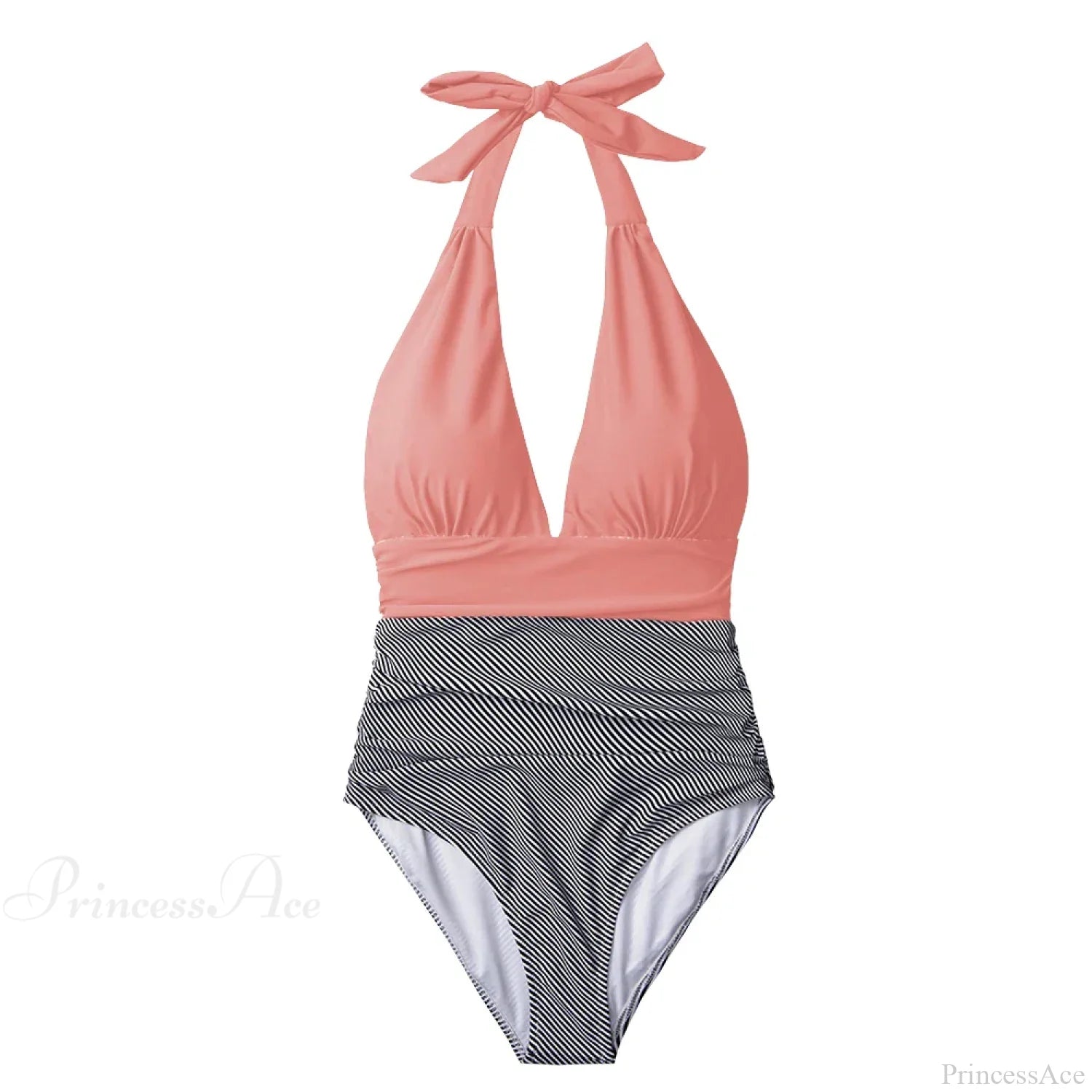 Deep V-neck Halter Backless One Piece Set color8 / XS