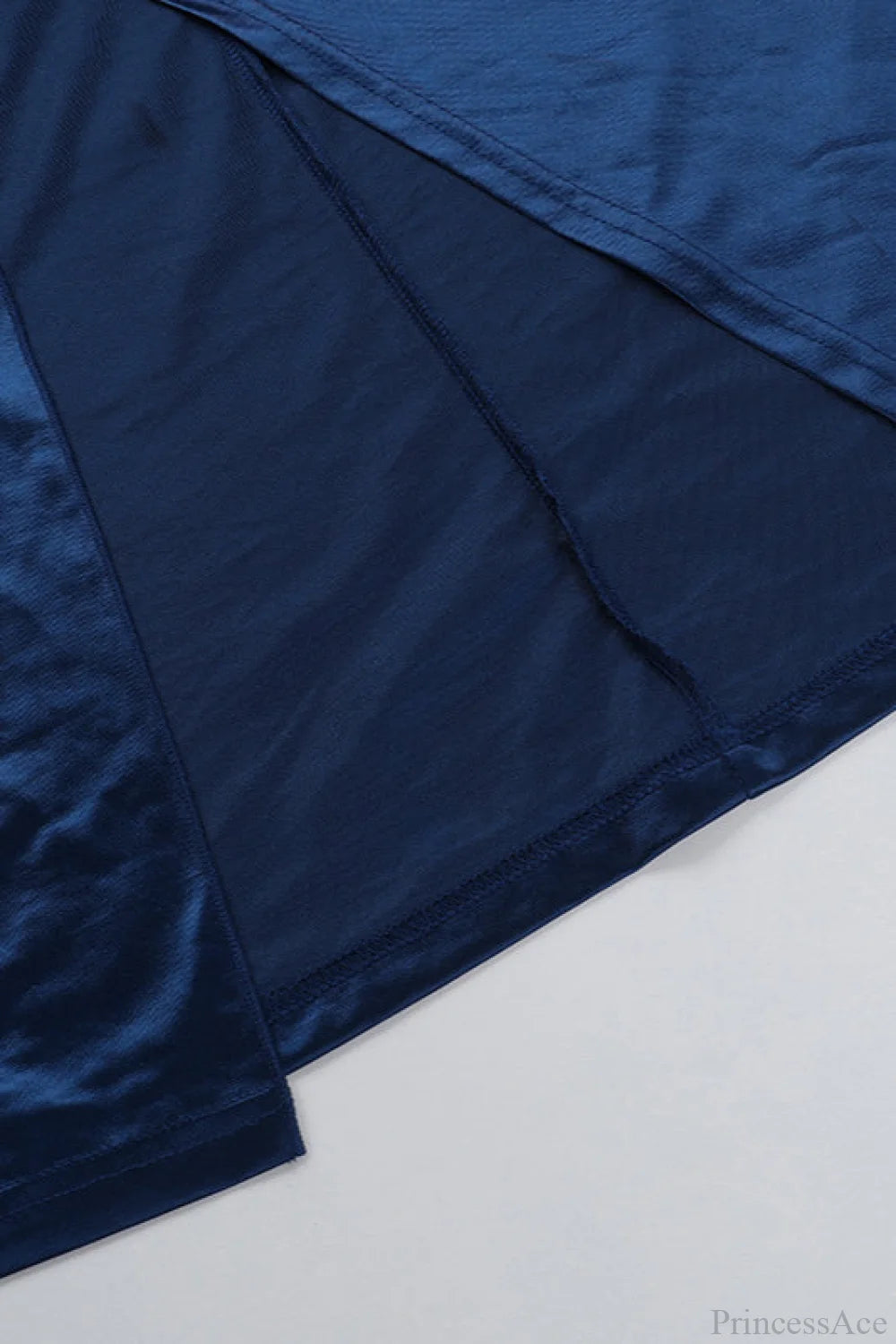 Deep V Waist-Cinched Satin Split Bodycon Party Dress