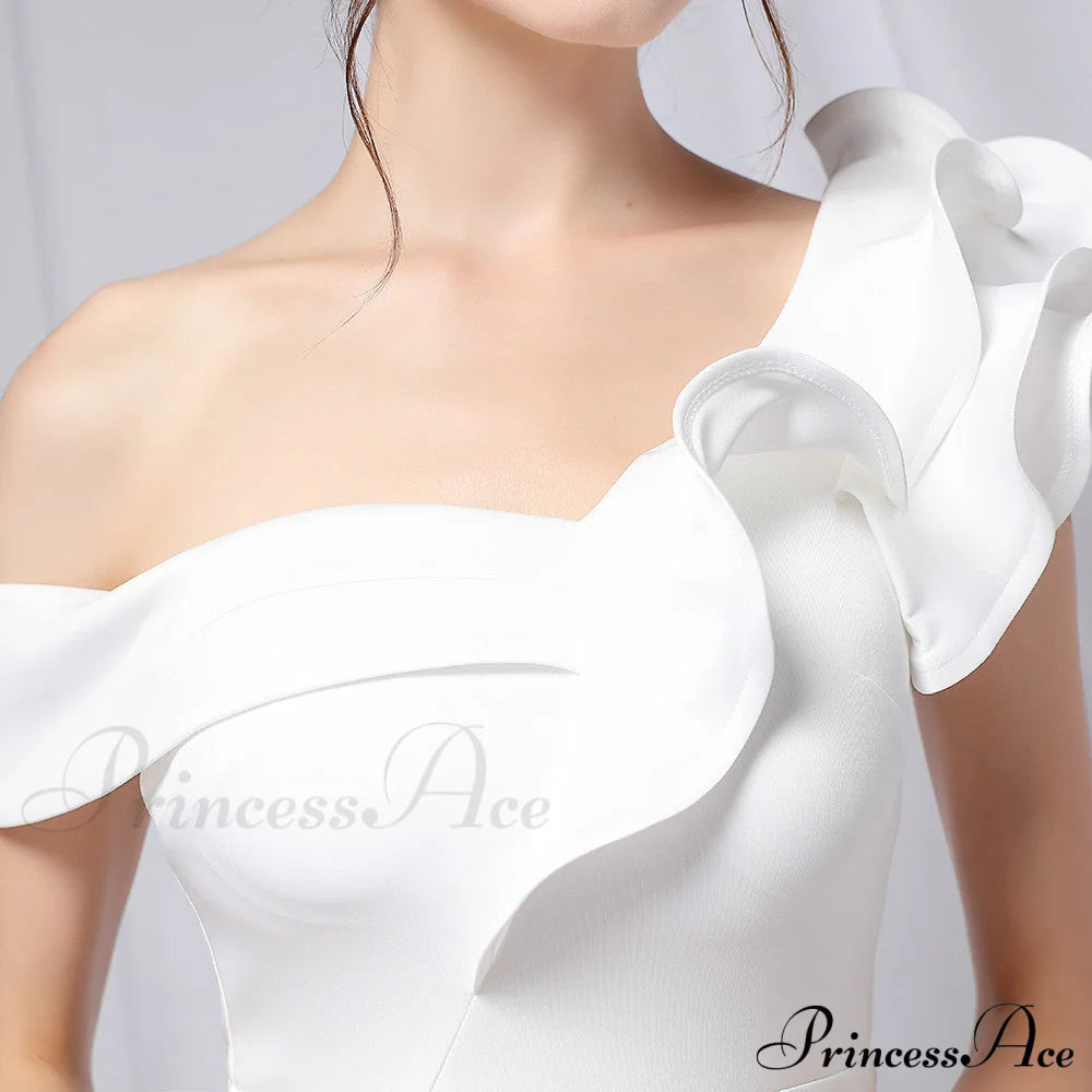 Delana Formal One Charming Shoulder Satin Dress S.o. Long Dresses