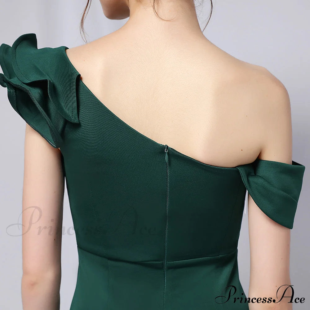 Delana Formal One Charming Shoulder Satin Dress S.o. Long Dresses