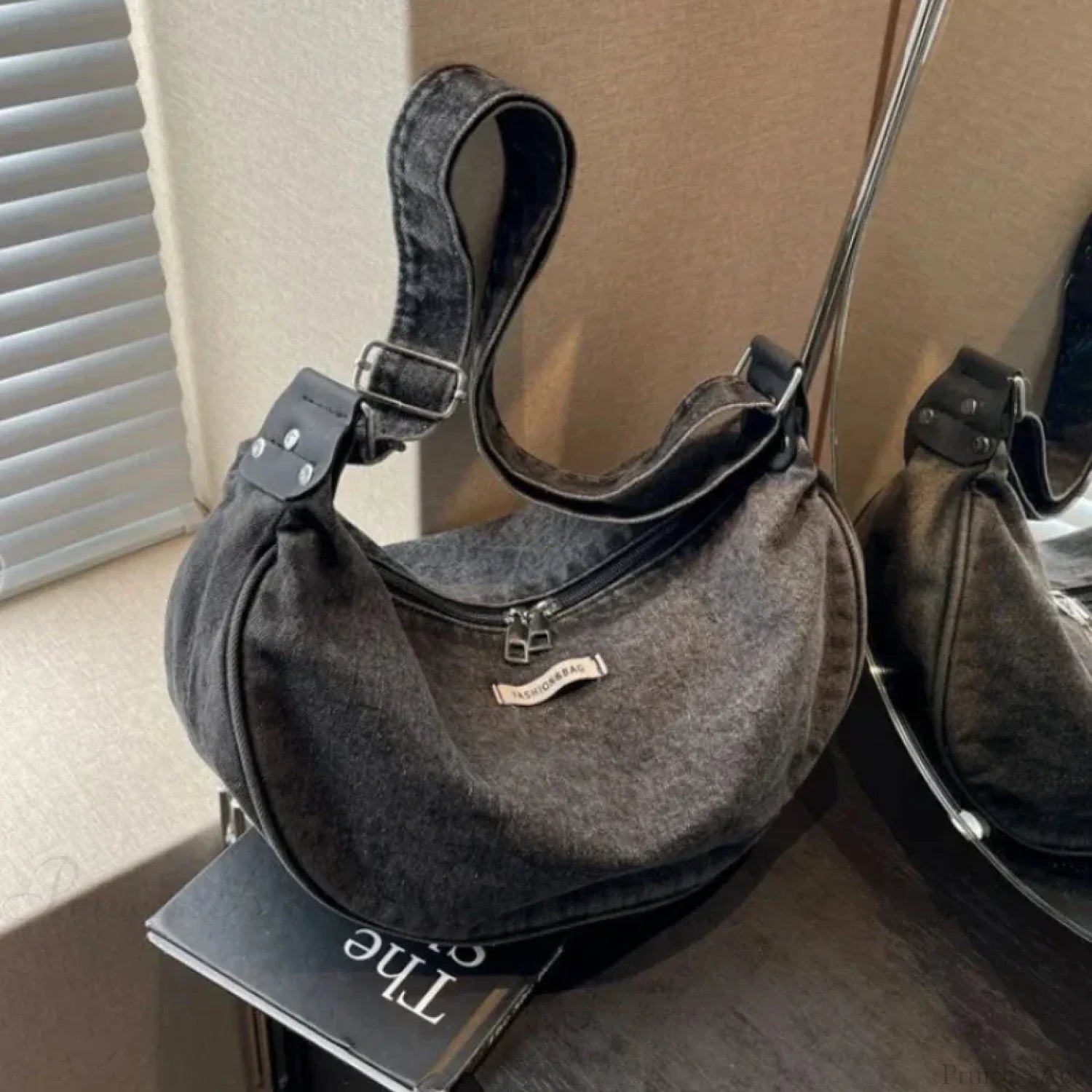 Denim Adjustable Strap Crossbody Shoulder Bag shoulder-250126