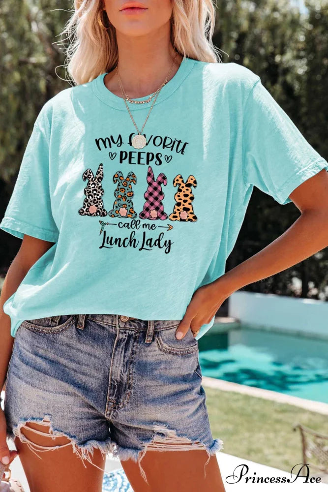 Design Graphic Rabbit T-Shirt Water Blue / S Tees