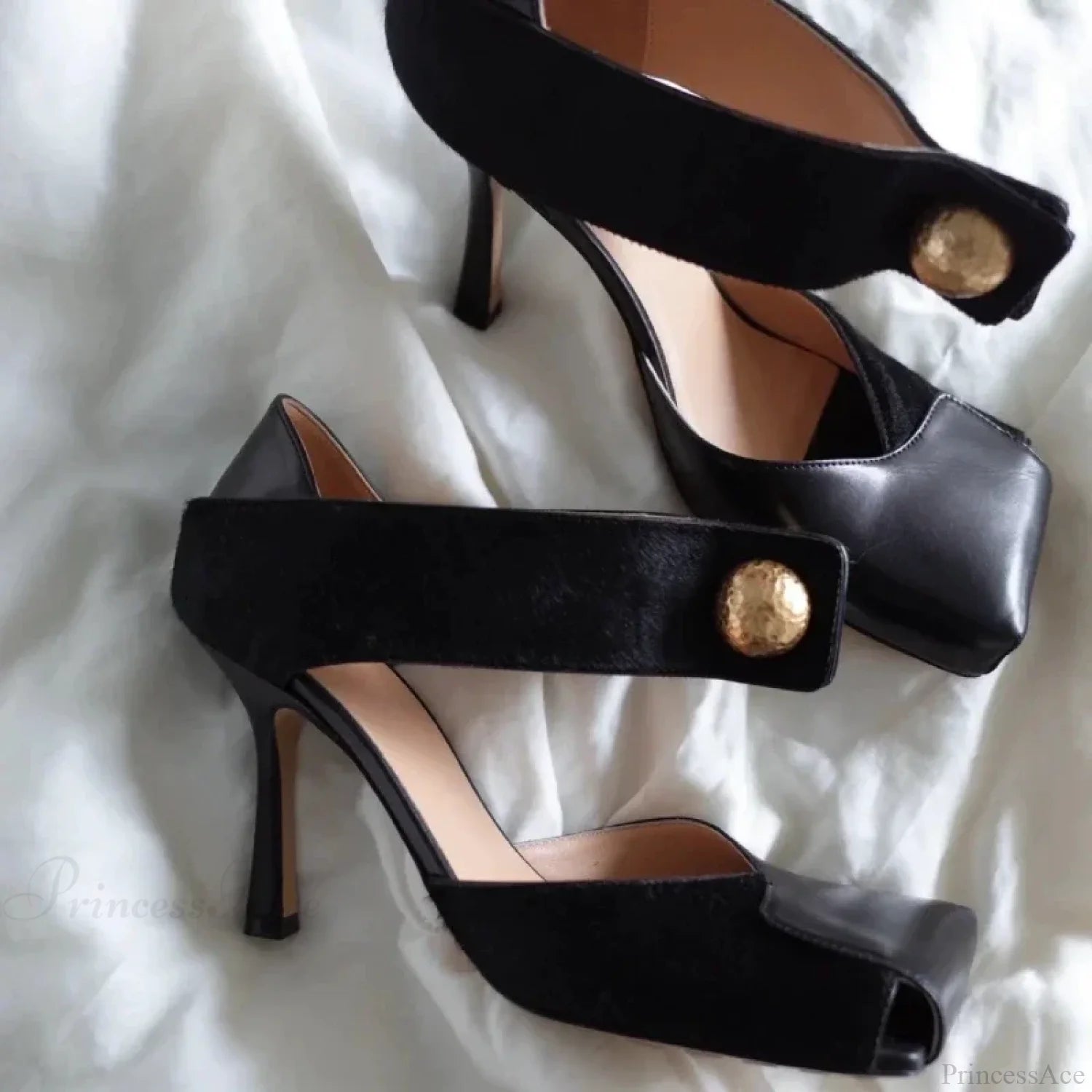 Designer Square Head Luxury Party Dress Thin Heels Gladiator Sexy Sandals Pumps Female High Heel