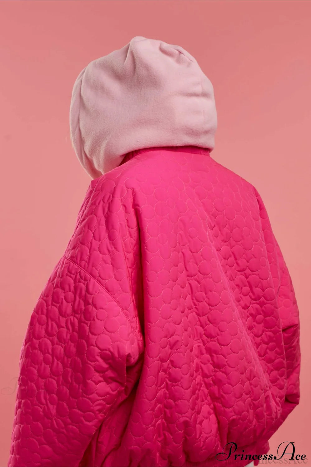 Detachable Hood Color-Block Paneled Padded Hoodie