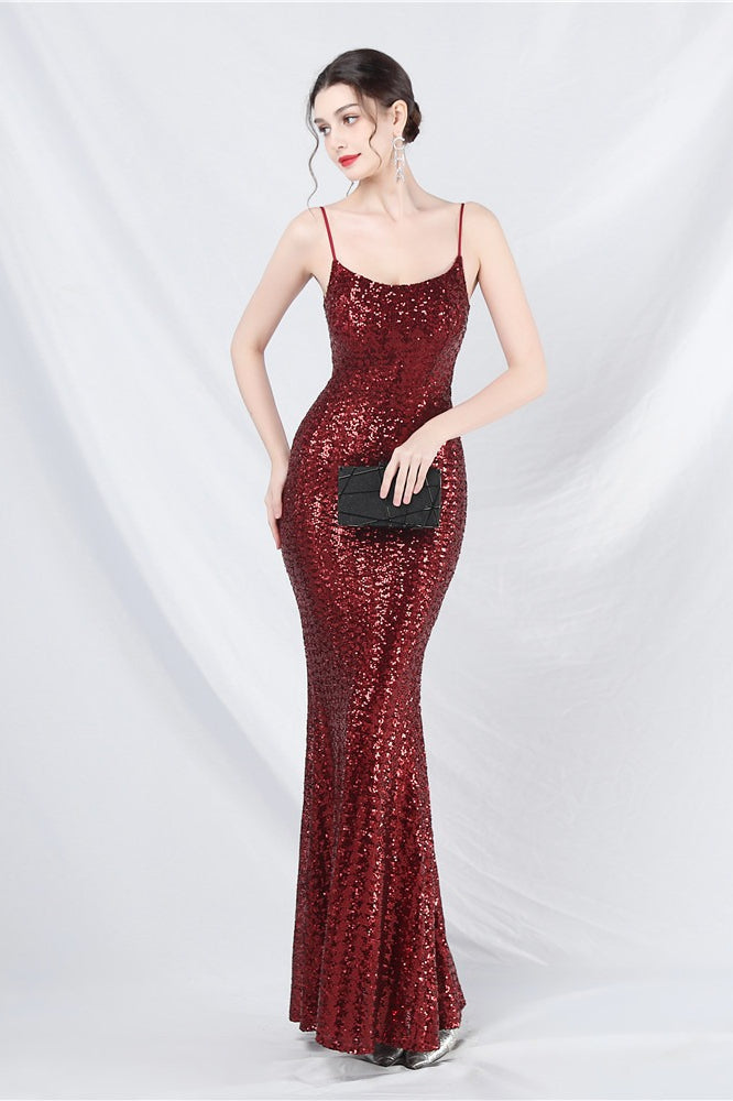 Elegant Sequin Cami Maxi Dress