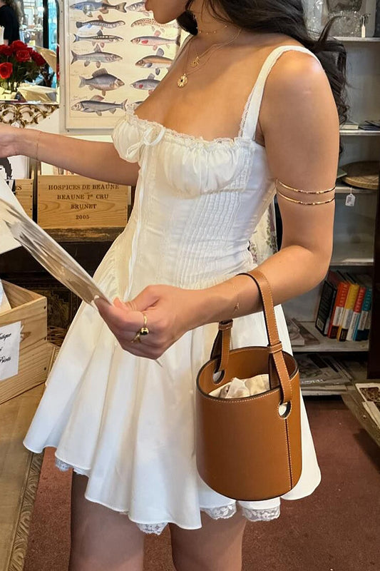 Rückenfreies Camisole-Boho-Kleid aus Spitze