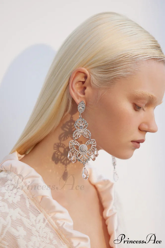 Diamante Elegant Statement Earrings