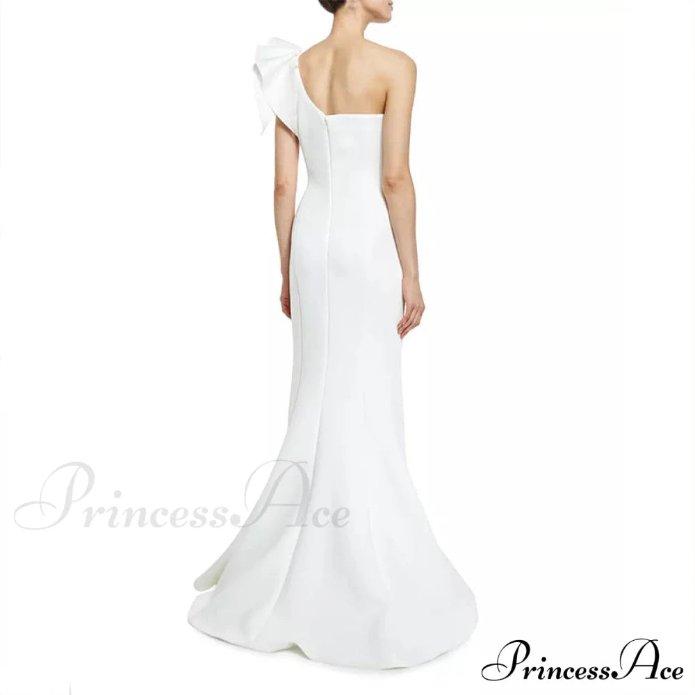 Diana Formal One Charming Shoulder Ruffle Dress S.o. Long Dresses