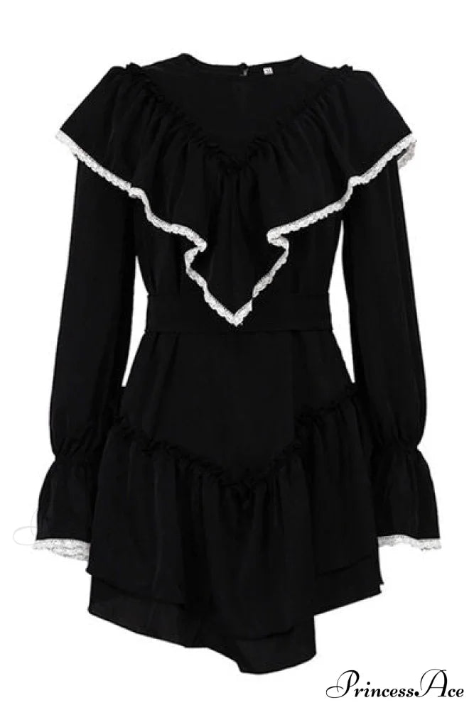Diva Darling Ruffled Charming Flare Sleeve Mini Dress