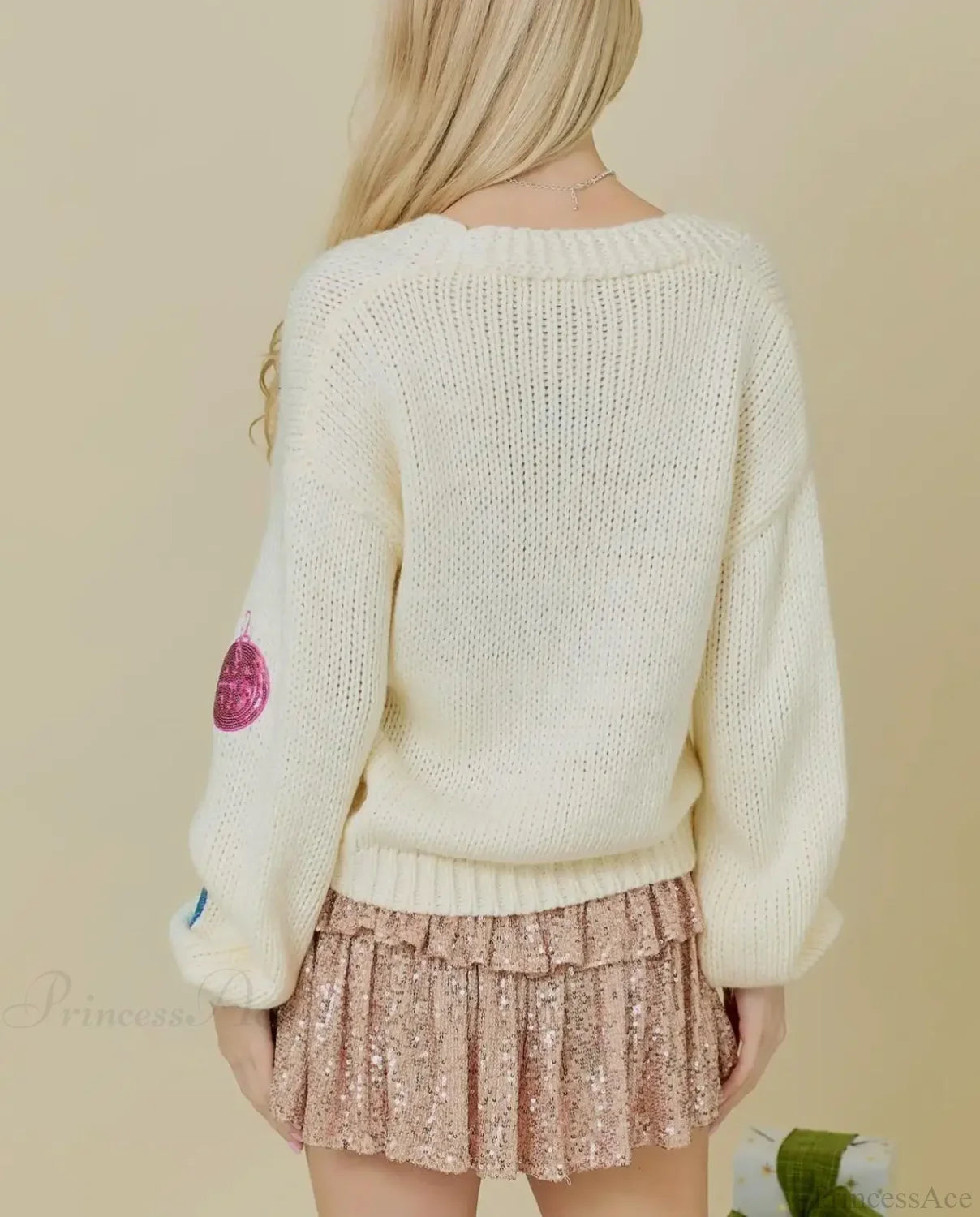 Doll Collar Tie-Up Sweater Cardigan