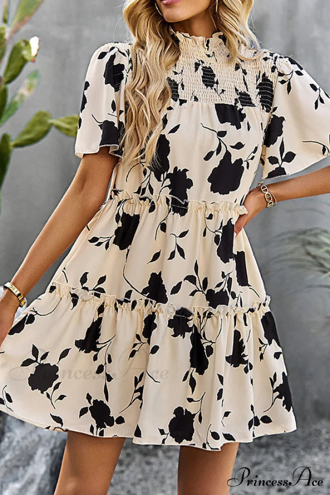 Dot Print Sleeveless Trendy V Neck Maxi Dress
