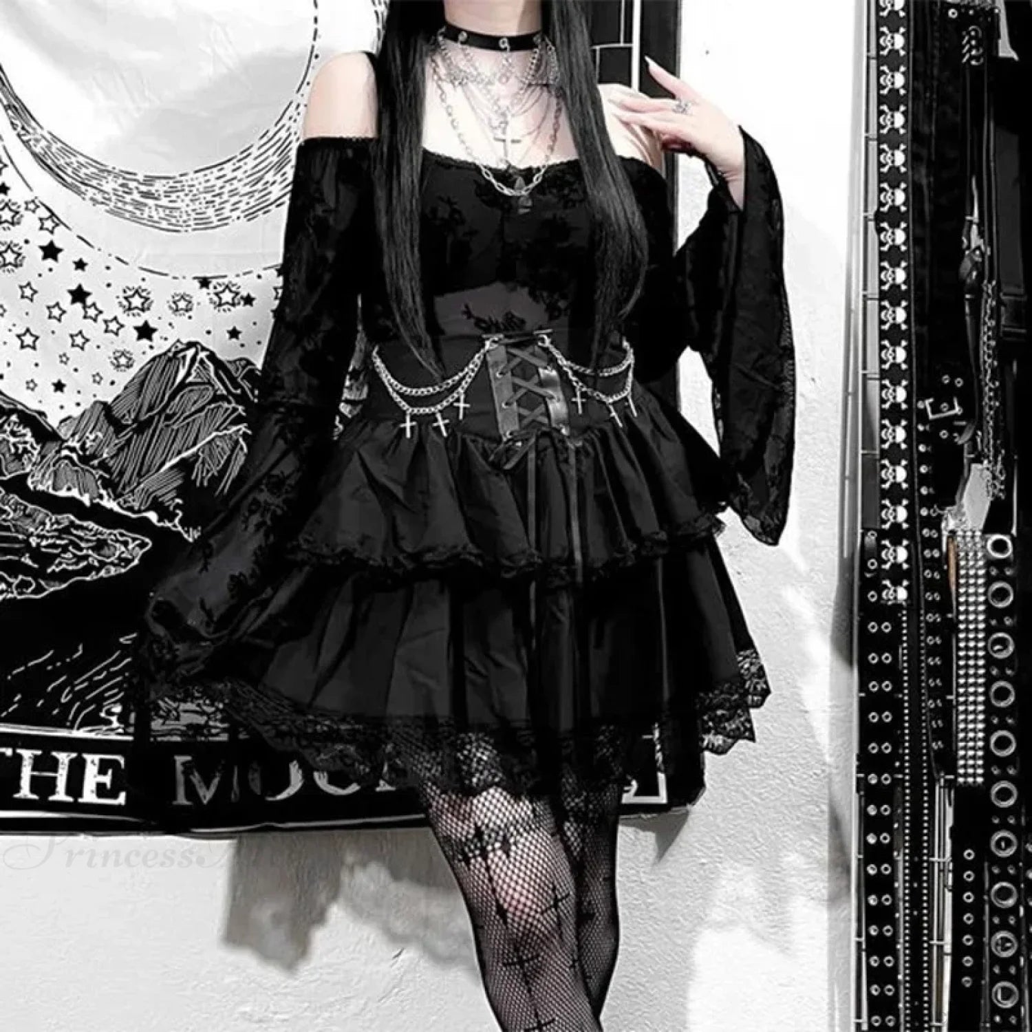 Drawstring Ruffle Fairycore Skirt