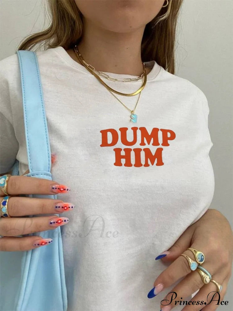 Dump Him Stylish White Crop Top