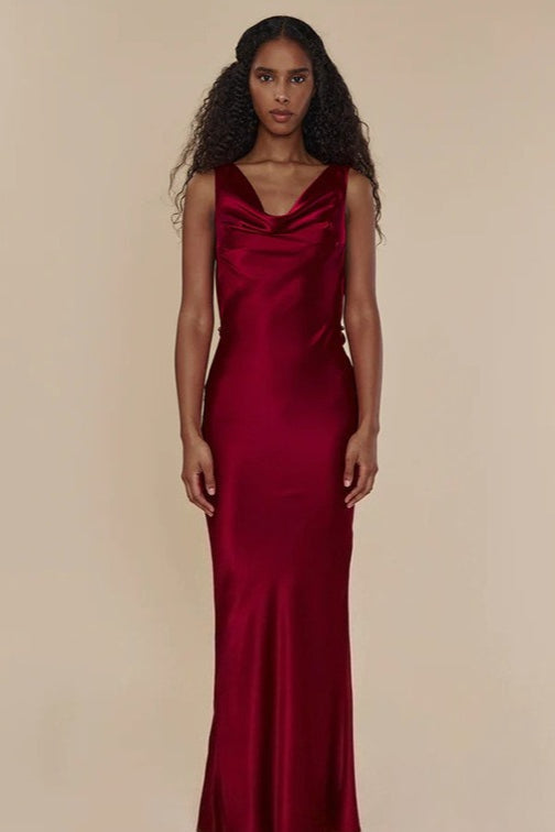 Slim Fit Open Back Maxi Dress