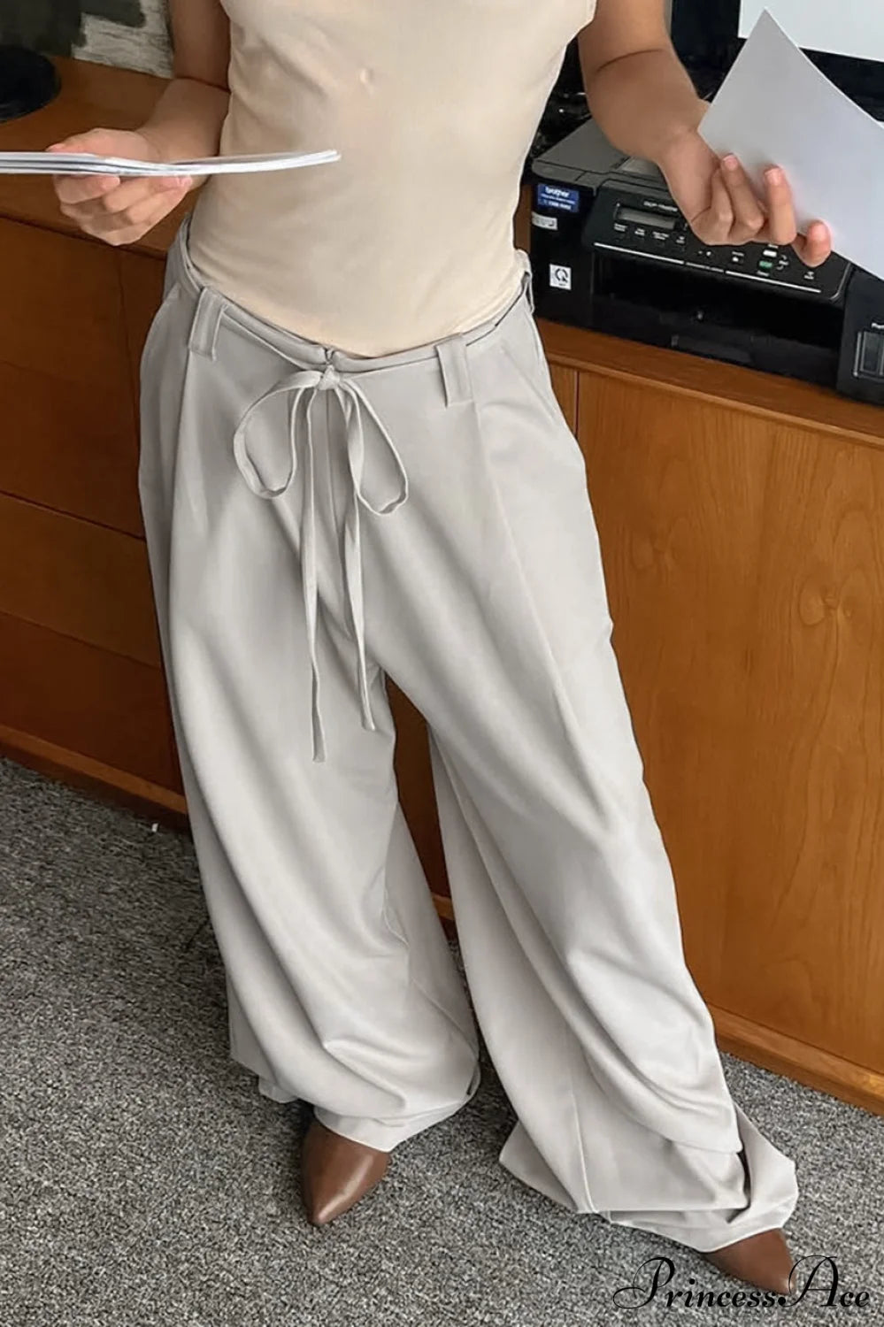 Effortless Chic Drawstring Wide-Leg Pants