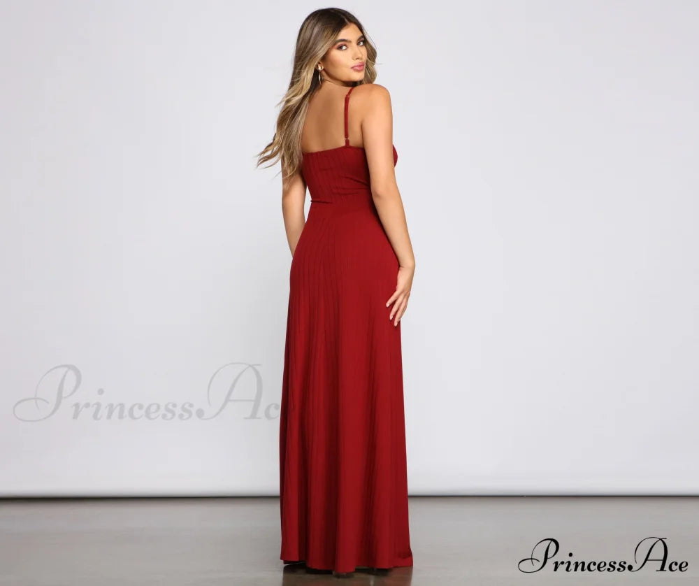 Effortless Style Stylish Tie-Front Maxi Dress Casual Dresses