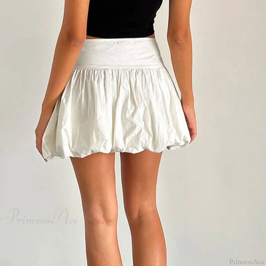Elastic High Waist A-Line Skirt skirts-250223