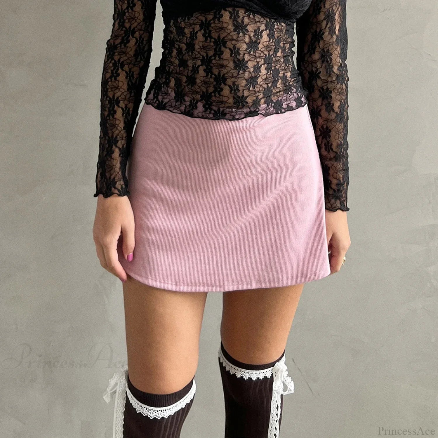 Elastic Side Slit Pencil Skirt skirts-250223