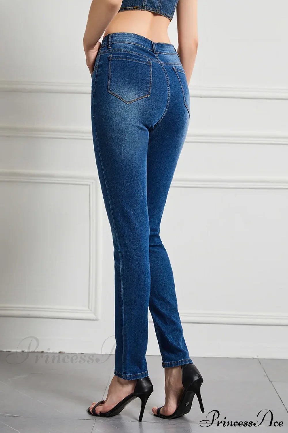 Elastic Slim High Waist Small Feet Casual Autumn Winter Jean