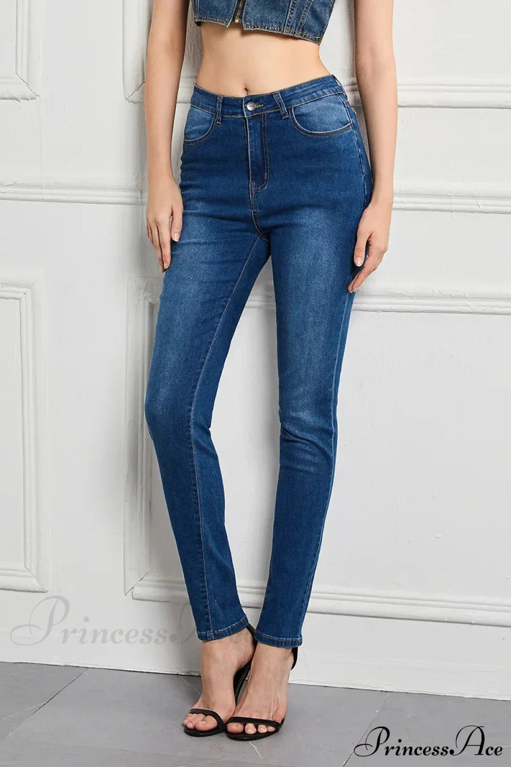 Elastic Slim High Waist Small Feet Casual Autumn Winter Jean