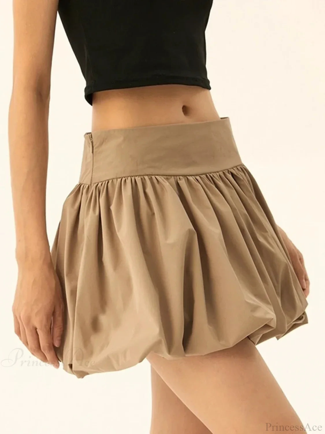 Elastic Waist Bubble Style Skirt skirts-250223