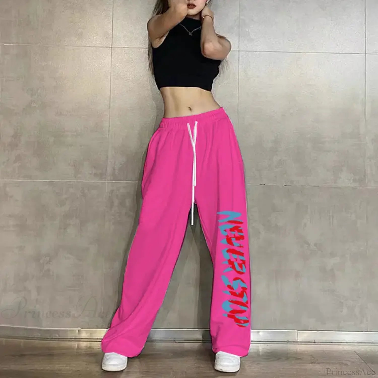 Elastic Waist Casual Jogging Pants 1 pitaya / S (40-50KG)