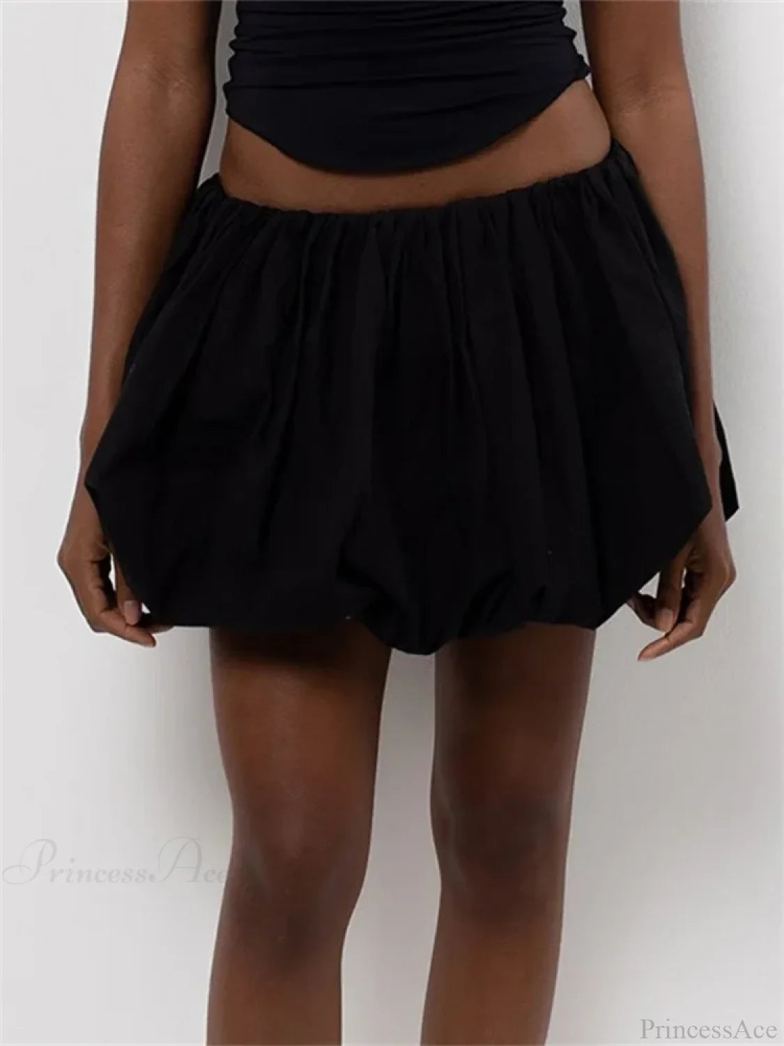 Elastic Waist Solid Tutu Skirt black / S skirts-250223