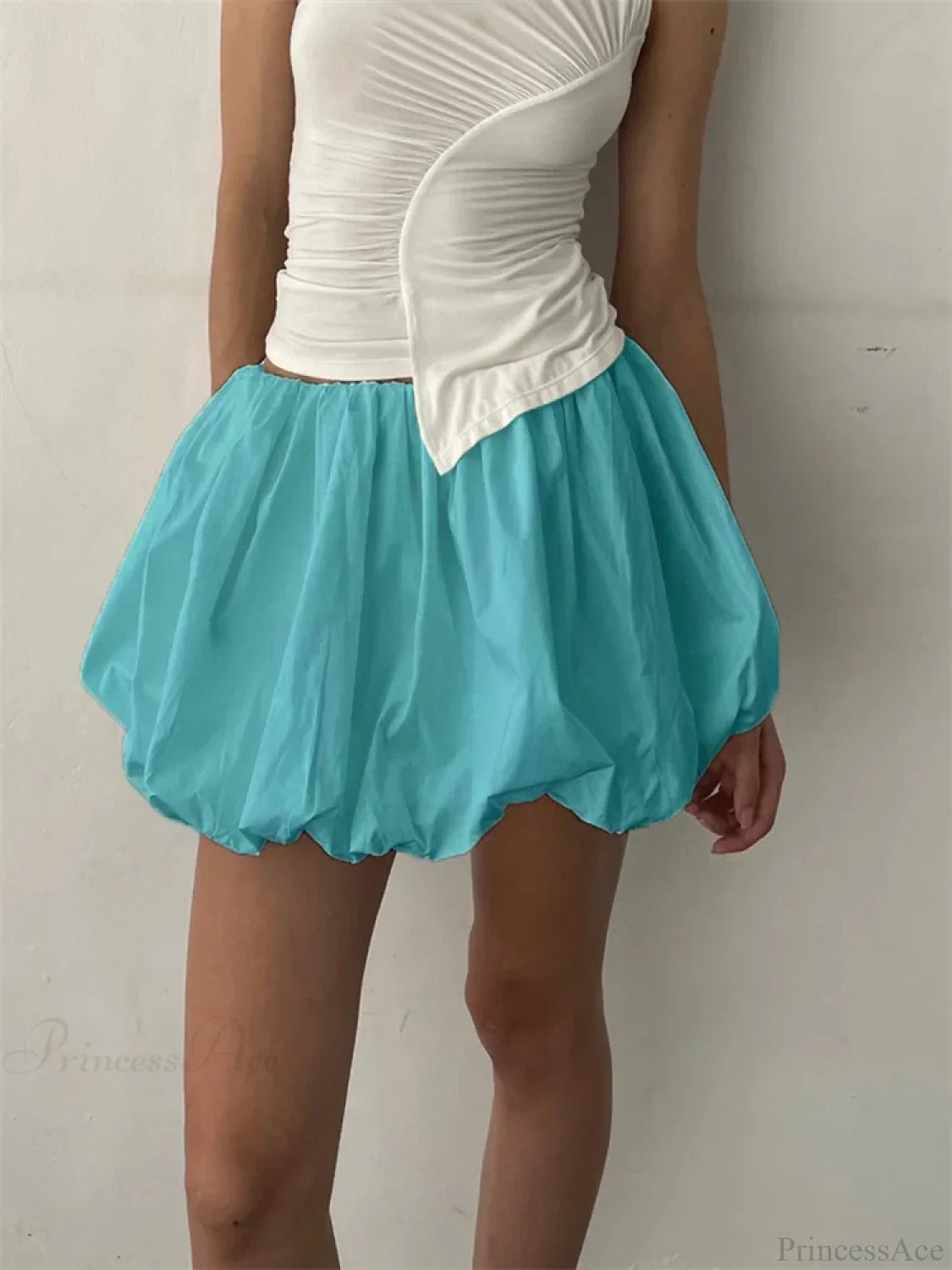 Elastic Waist Solid Tutu Skirt blue / S skirts-250223