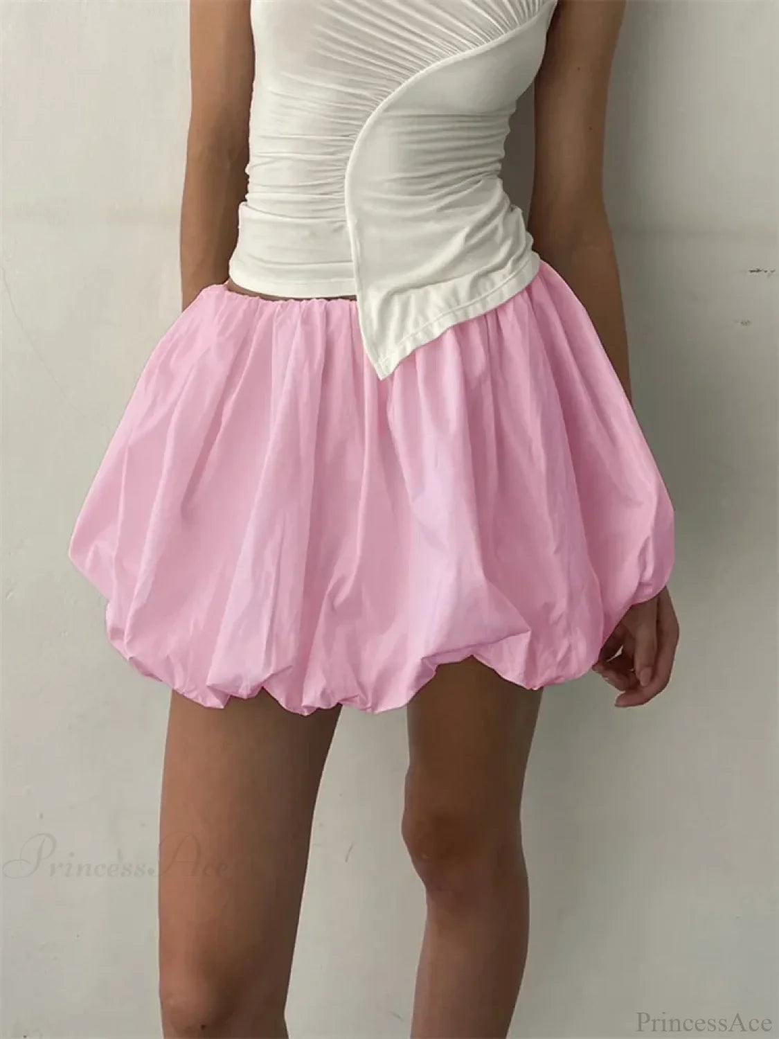 Elastic Waist Solid Tutu Skirt pink / S skirts-250223