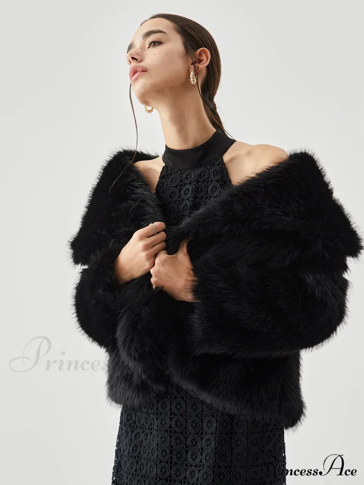 Elegant Fuzzy Graceful Faux Fur Coat Fleece Jackets