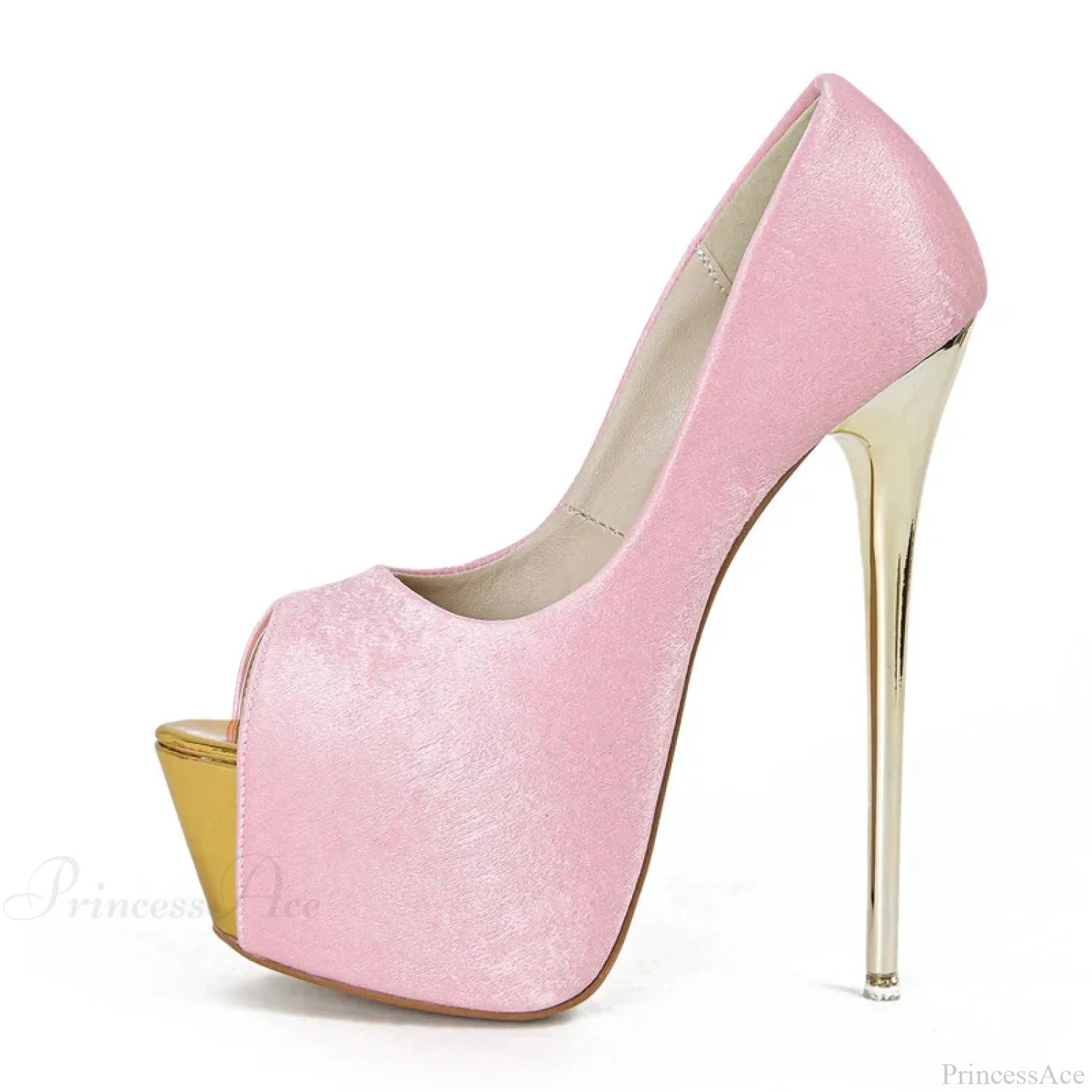 Elegant Platform Peep-Toe Slingback Super-High Pumps Sexy Wedding Banquet Big-Size High Heel