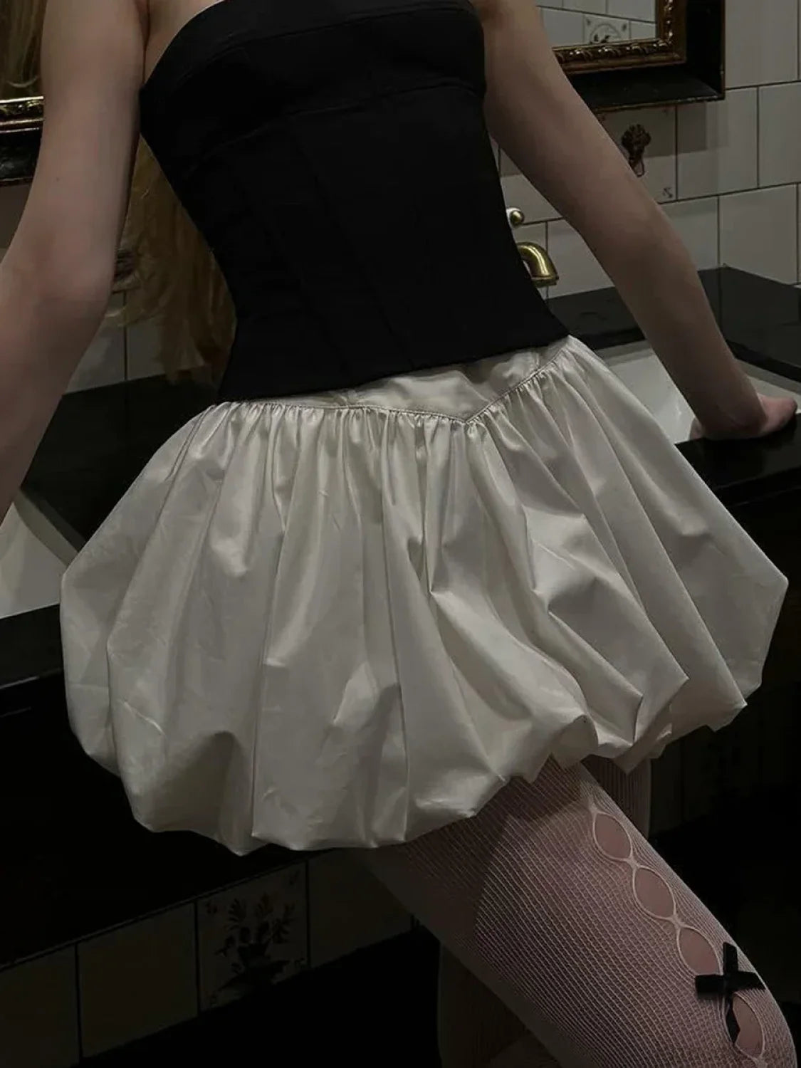 Elegant Solid Bud Mini Skirt skirts-250223