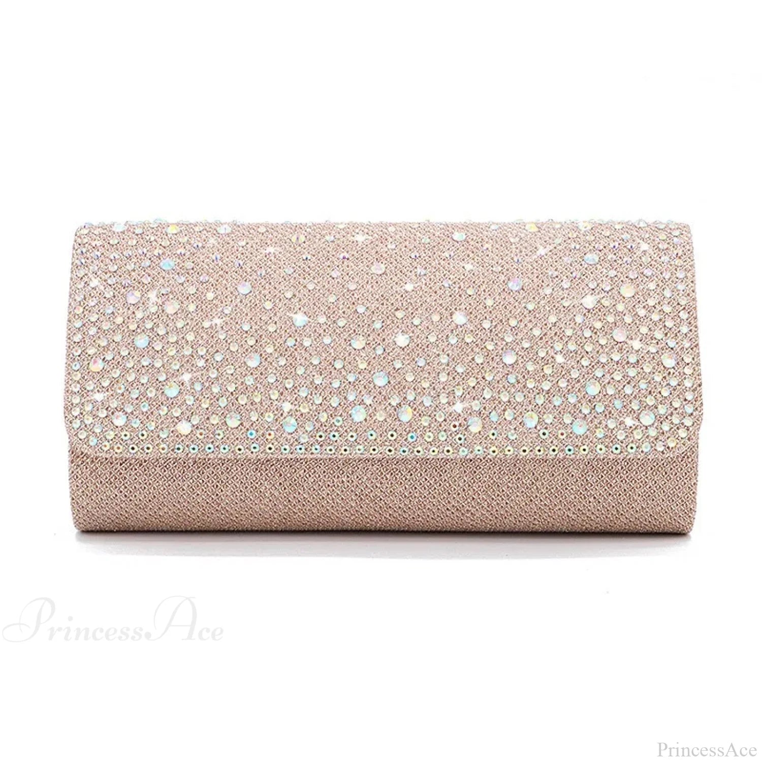 Elegant Sparkling Rhinestone Dinner Banquet Envelope Bag Champagne clutchbag-250126