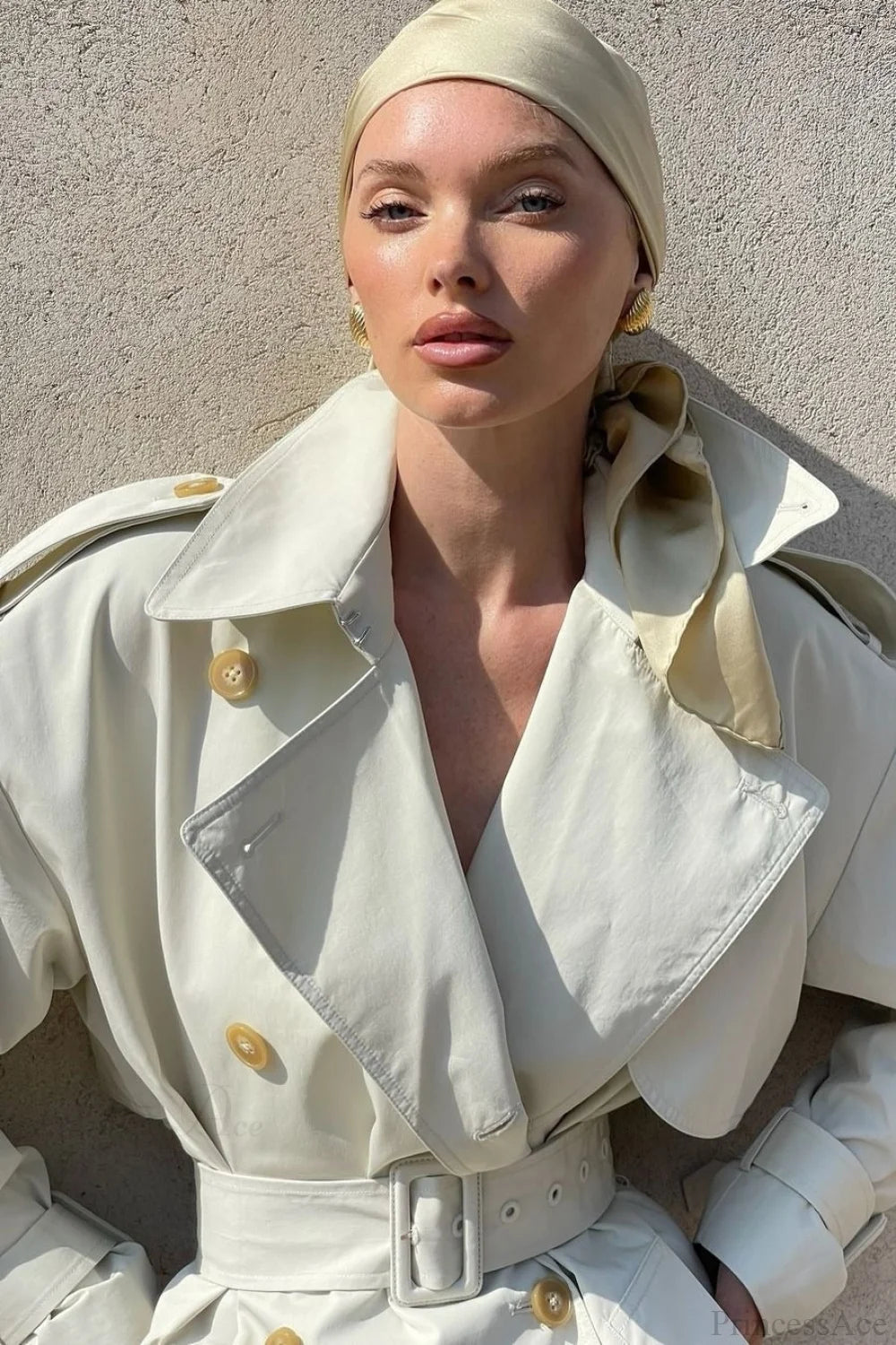 Elegant Wide Lapel Tie Waist Trench-Inspired Overcoat