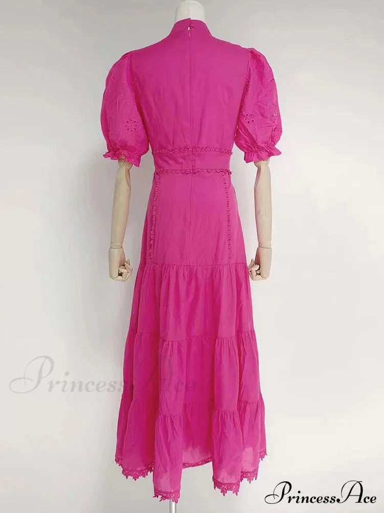 Elizabeta Elegant Maxi Dress Xl / Rose