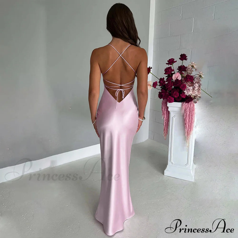 Emilia Draped Stylish Satin Gown S.o. Long Dresses