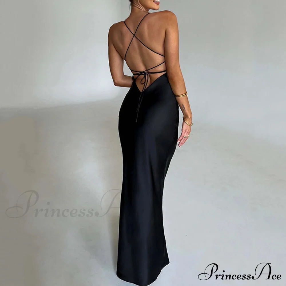 Emilia Draped Stylish Satin Gown S.o. Long Dresses