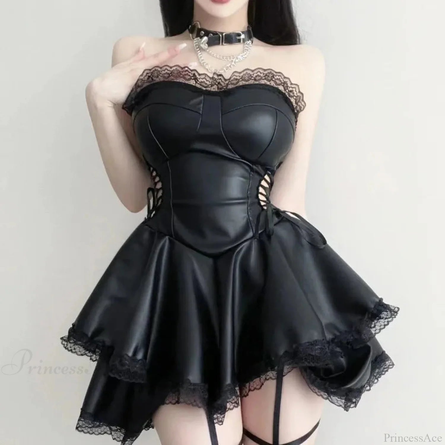 Empty Tie Lace Small Dress