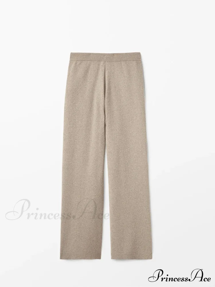 Ethereal Elegant Knitted Casual Autumn New Style Pants