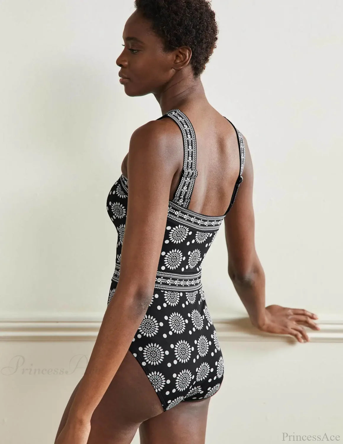 Ethnic Print Retro One Piece Swimsuit onepiece-250223