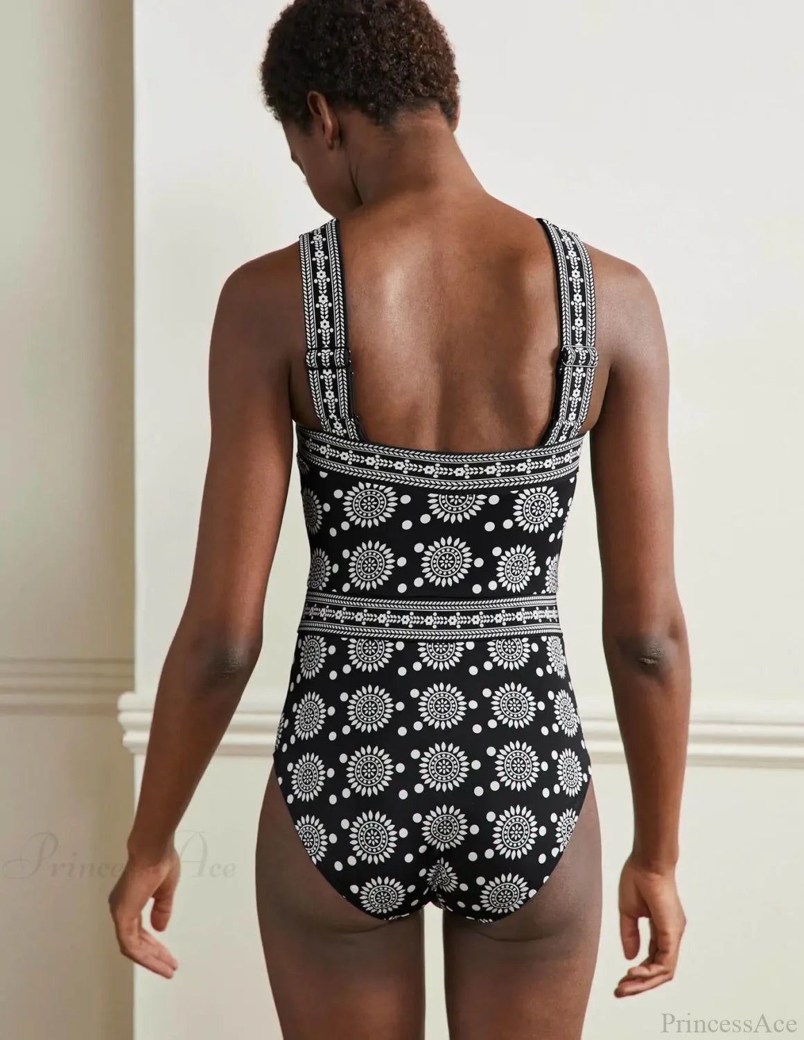 Ethnic Print Retro One Piece Swimsuit onepiece-250223