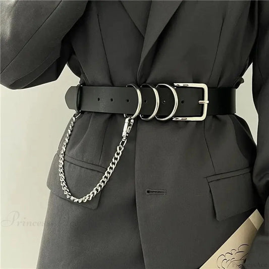 European American Eerie Punk Chain Belt black