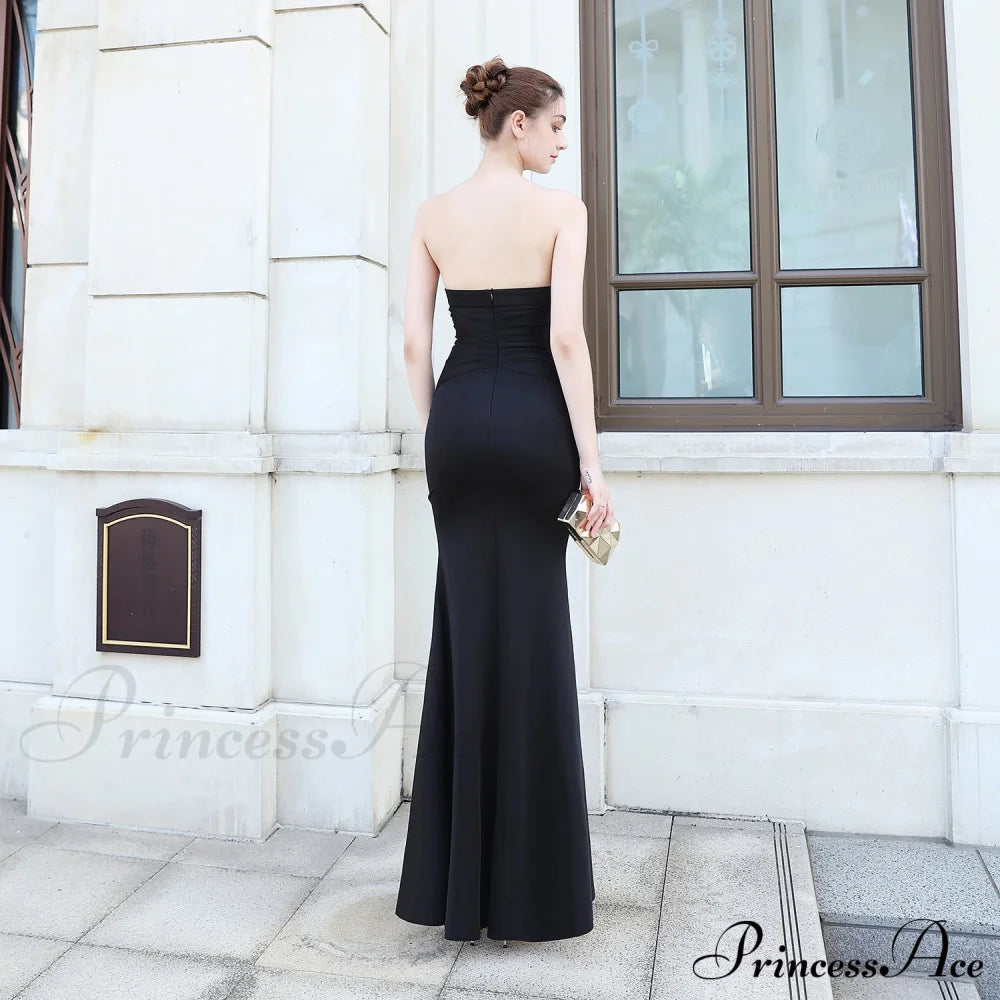 Evelyn Strapless Stylish Slit Wrap Dress S.o. Ballgowns